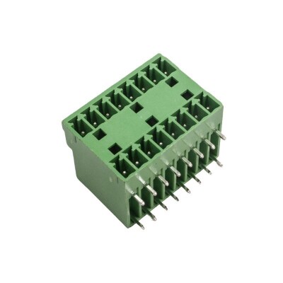 F83-3.5-8P 2x8 Pin 3.5mm 90C Plug-in Double Male Terminal Block - 1