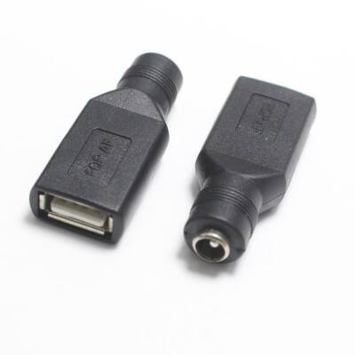 Female 5.5mm x 2.5mm to Female USB A 2.0 Converter - 1