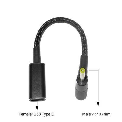 Female Type C to Male 2.5x0.7mm Jack Converter Cable Type-C to 2507 - 1