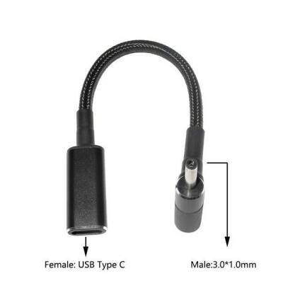 Female Type C to Male 3.0x1.1mm Jack Converter Cable Type-C to 3011 - 1