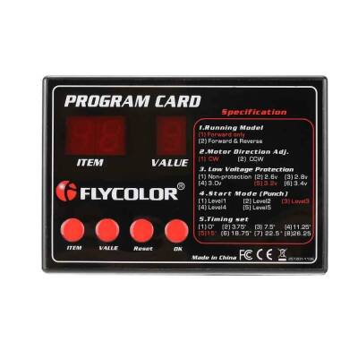 Flycolor Programming Card - ESC Speed Control Driver Compatible - 1