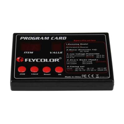 Flycolor Programming Card - ESC Speed Control Driver Compatible - 2