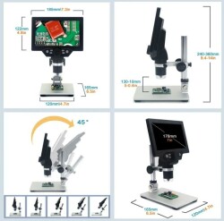 G1200 12MP 1200X 7 Inch Large Screen Digital Microscope - 2