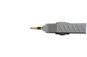 Gold Plated Large Test Clip - Gray Crocodile - 3