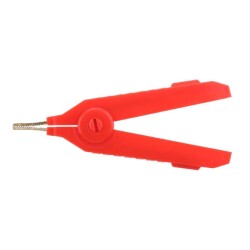 Gold Plated Large Test Clip - Red Crocodile - 3