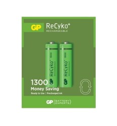 GP ReCyko+ 2 Pack 1300mAh AA Rechargeable Batteries 