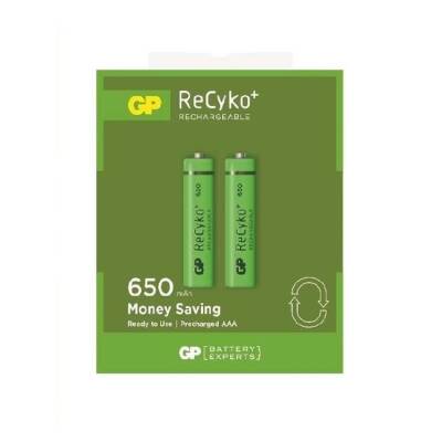 GP ReCyko+ 2 Pack 650mAh AAA Rechargeable Batteries - 1