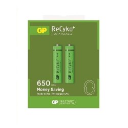 GP ReCyko+ 2'li 650mAh AAA Şarj Edilebilir Pil 