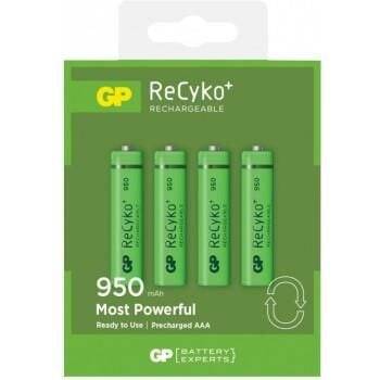 GP ReCyko+ 4x 950mAh AAA Rechargeable Batteries - 1