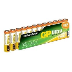 GP Ultra 12 AA Batteries - Economic Package - 2