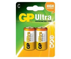 GP Ultra 2 Pack LR14 C Size Alkaline Batteries - GP14AU 
