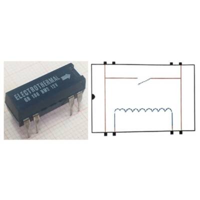 GR108 HW2 12V Reed Relay Single Contact N/O 12VDC 0.5A - 2