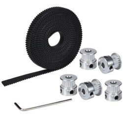 GT2 Belt - Pulley Set - 5 meters Belt and 5 Pulleys 