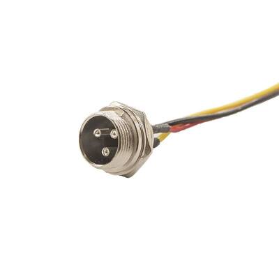 GX-16 3-Pin Wired Mike Connector - Male - 1