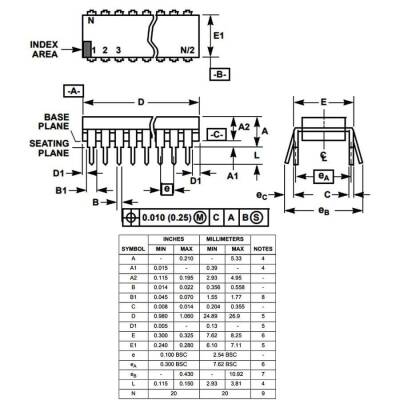 HIP4081AIP DIP-20 Mosfet Driver IC - 3