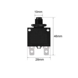 HT-01-A 10A Overcurrent Protective Circuit Breaker Fuse - Metal - 2