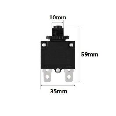 HT-01-A 20A Overcurrent Protective Circuit Breaker Fuse - Metal - 2