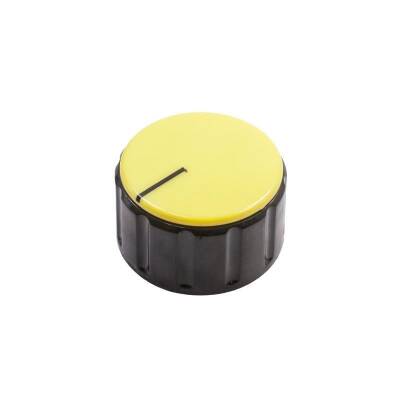 HT3000 37mm Top Clamp Potentiometer Knob Black-Yellow - 1