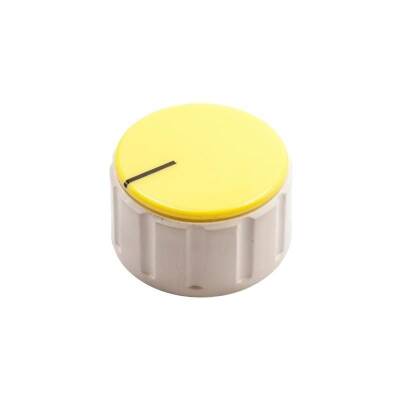 HT3000 37mm Top Clamp Potentiometer Knob White-Yellow - 1