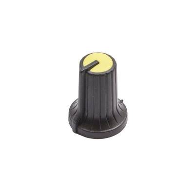 HT500 15mm Potentiometer Knob Black-Yellow - 1