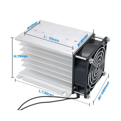 I-100 3-Phase SSR 10-100A Relay Compatible Fan Heatsink - 2