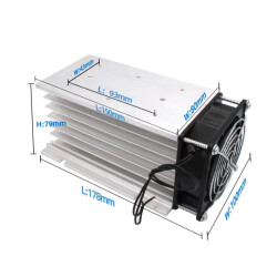 I-150 3-Phase SSR 10-120A Relay Compatible Fan Heatsink - 2