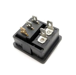 IEC320 2-Pin Male Power Socket - With Illuminated Switch - 2