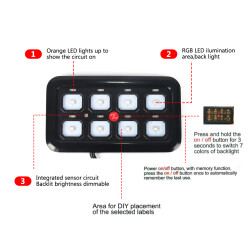 IGBT Push Button Switch Panel 8 Gang with Fuse Box - 5