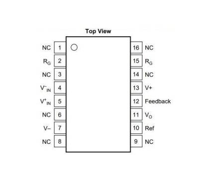 INA114AU SOIC-16 SMD Enstrümantasyon Yükselteci Entegresi - 2