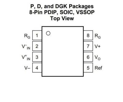 INA126UA SOIC-8 Enstrümantasyon Yükselteci Entegresi - 2