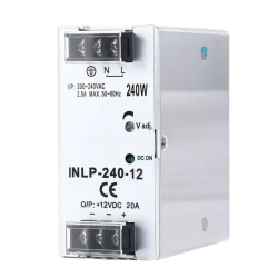 INLP-240-12 - 240W 12VDC 20A Rail Mounted Power Supply 