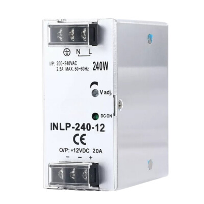 INLP-240-12 - 240W 12VDC 20A Raya Montajlı Güç Kaynağı - 1