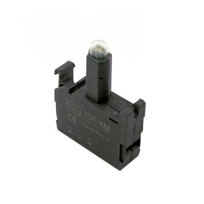 ISK-4M 220V Buton Işık Kontağı - Kırmızı - 1