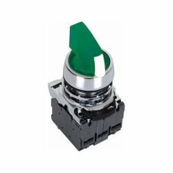 ISM-BK133B5 24V Metal Green Illuminated Latch Button 1-0-2 