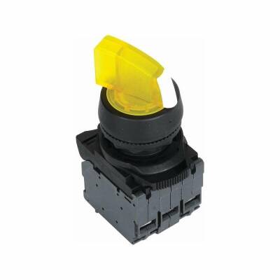 ISP-AK125B5 24V Yellow Illuminated Latch Button - 1