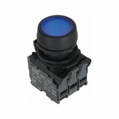 ISP-AW36B5 24V LED Illuminated Spring Button - Blue - 1