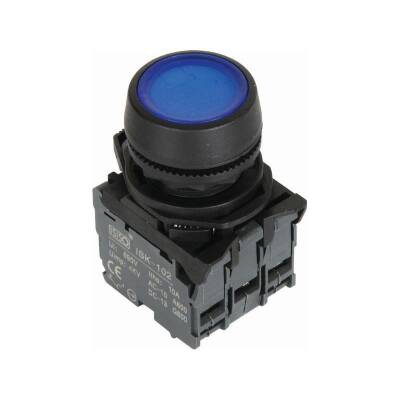 ISP-AW36M5 220V LED Illuminated Spring Button - Blue - 1