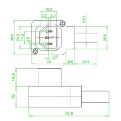 JA-2233 Üçlü Erkek Power Soket Kablolanabilir Fiş - 4