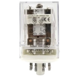 JTX-2C AC 220V 8 Pin 2NO + 2NC Electromagnetic Relay - 2