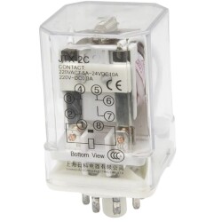 JTX-2C AC 220V 8 Pin 2NO + 2NC Elektromanyetik Röle 