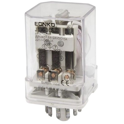 JTX-3C DC 24V 11 Pin 3NO + 3NC Electromagnetic Relay - 1