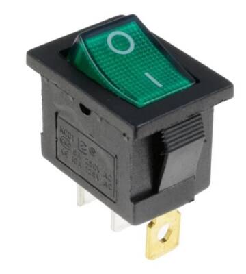 KCD1-1 Green Light On/Off Switch 3 Pin - 1