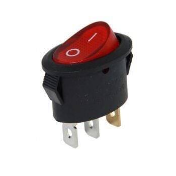 KCD1-3 Oval Illuminated On/Off Switch 3 Pin - 1