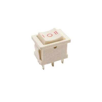 KCD1-5 ON-OFF-ON Switch 6-Pin - White - 1