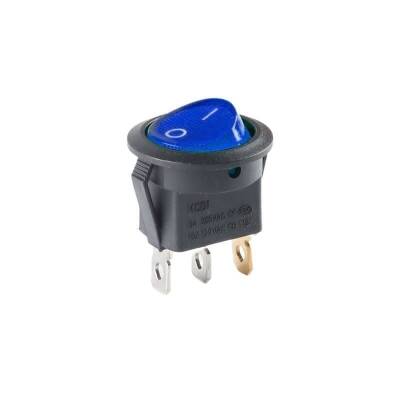 KCD1 Black Blue Illuminated On/Off Switch 3 Pin - 1