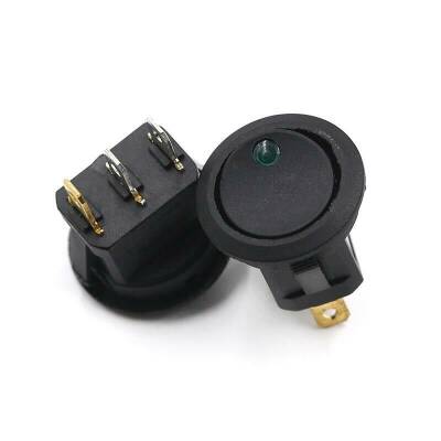 KCD1 Green Dot Illuminated On-Off Switch 12V - 1