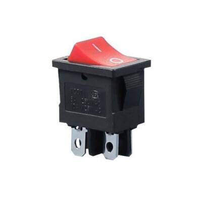 KCD1 Red Non-Illuminated On/Off Switch 4 Pin - 1