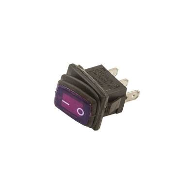 KCD1 Waterproof Purple Illuminated ON-OFF Switch 3 Pin - 1