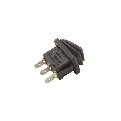 KCD1 Waterproof Purple Illuminated ON-OFF Switch 3 Pin - 2