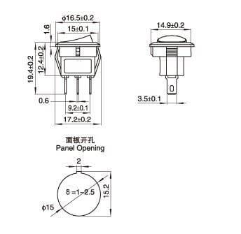 KCD11 Illuminated ON-OFF Switch 3 Pin - 3